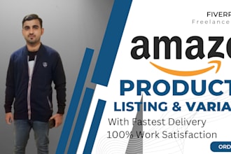 create amazon product listing and variation or fix amazon listing