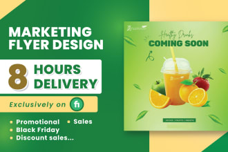 design a sales promotional flyer design and urgent business flyer in 8 hours