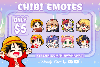 create custom cute emotes for twitch, youtube, discord