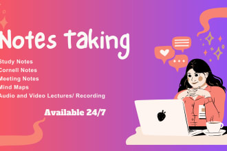 make summarized study notes and guides for all courses, lectures and recordings