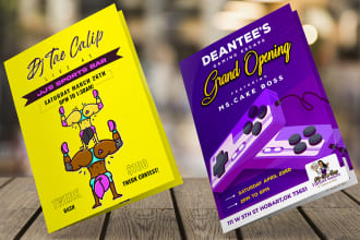 do flyer, brochure, yard sign, pole sign, any small sign