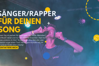 be your authentic and professionell male singer
