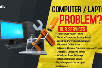 repair, fix any issues on your computer remotely