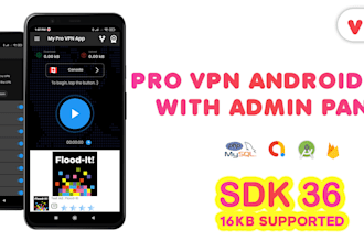 build VPN android app with admin panel