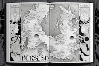create hand illustrated map for your book