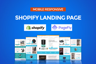 design mobile responsive shopify landing page by pagefly