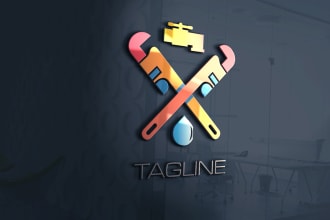 design professional plumbing heating oil gas cleaning, real estate logo