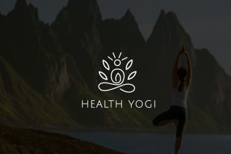 design yoga health natural spa fitness and wellness logo design
