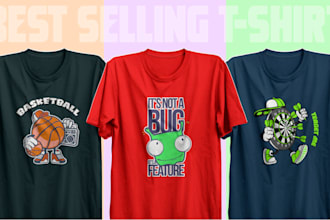 draw cute cartoon characters and mascot style tshirt designs