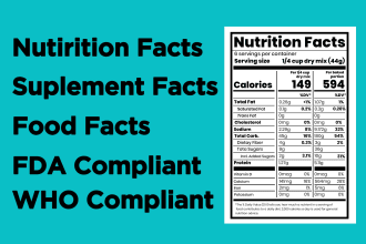 nutrition facts fda 2023 and supplement facts in 4 hours