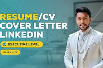 deliver your resume, CV, cover letter and linkedin