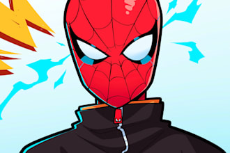 draw a cartoon or anime profile picture for you