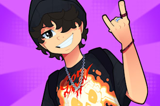 draw a cartoon or anime profile picture for you