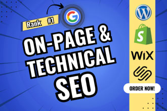 do onpage technical SEO for wordpress, shopify, wix, squarespace