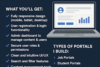 develop a professional, responsive  portal website