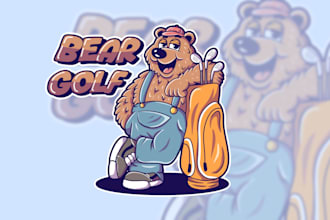 design a unique vintage cartoon mascot logo