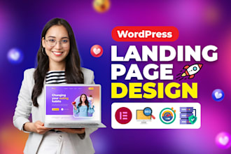 develop responsive wordpress landing page design using elementor pro