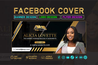 design facebook cover, social media banner or logo design