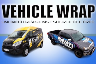 design amazing vehicle wrap for your car jeep,van and bike