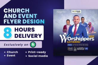 design an awesome church and event flyer in 8 hours