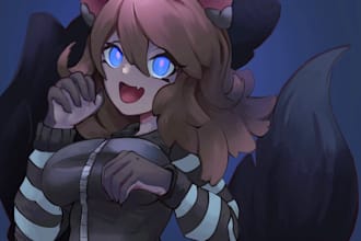 do a digital illustration for you in anime art style
