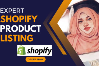 do manual product listing on shopify
