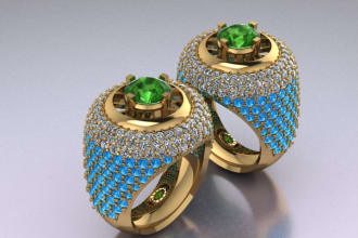 make 3d jewelry design and rendering jewelry designs