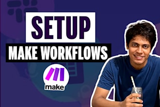 automate your business workflow using make or integromat