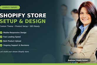 design and develop your shopify website or shopify dropshippingstore