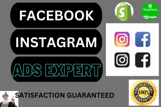 create and manage facebook ads and instagram ads with best strategy to grow