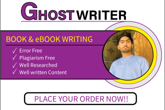 ghost write 30,000 words ebook as ghost book writer, and ghost ebook writer