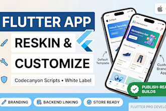 reskin, rebrand and publish your flutter app from codecanyon