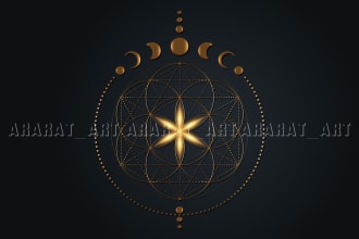 create your logo graphic design of sacred geometry