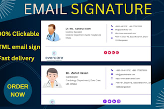 create a clickable email signature or HTML email signature