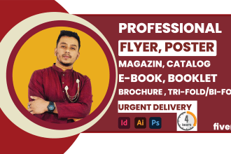 do  flyers, brochure, social media kit and marketing materials and redesign all