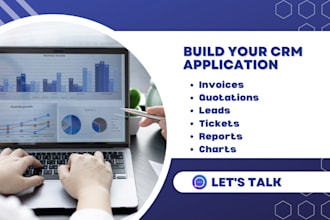 create CRM application with leads, sales, invoices, and reports