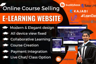 build an elearning website or wordpress lms website for your online courses