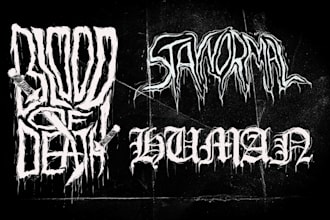 freestyle custom logo for merch, brand, music artist