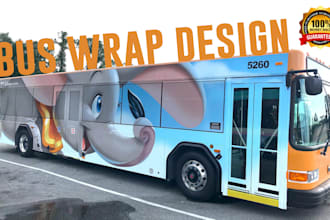 creative unique bus wrap design,car wrap and food truck