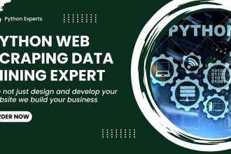 do web scraping, data mining, and python web scraper