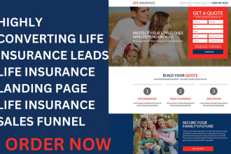 generate life insurance leads via life insurance landing page sales funnel