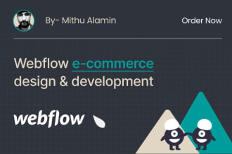 design and develop webflow ecommerce website