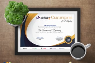 do professional certificate design, diploma, or appreciation