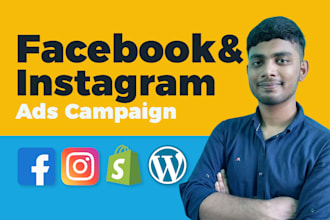setup shopify facebook advertising, instagram ads campaign