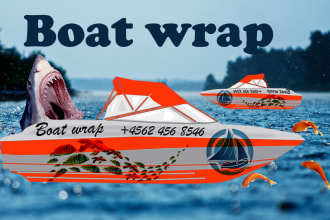 design boat wrap, jet ski, yacht and personal watercraft