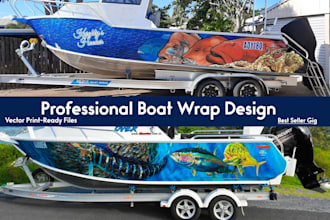 design boat wrap, jet ski, yacht and personal watercraft