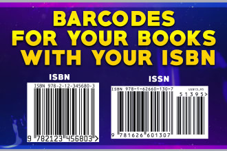 create barcodes for your books with your isbn within 1 hour