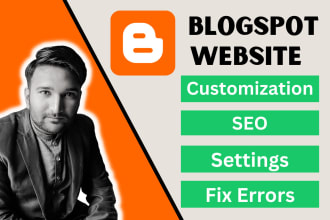 create and design blogspot website on blogger, do website SEO and fix issues