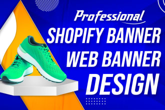 do shopify store banner or website header and hero banner