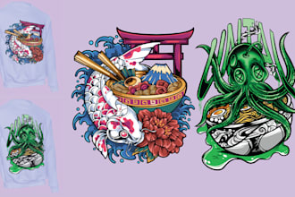 create japanese art for your t shirt
